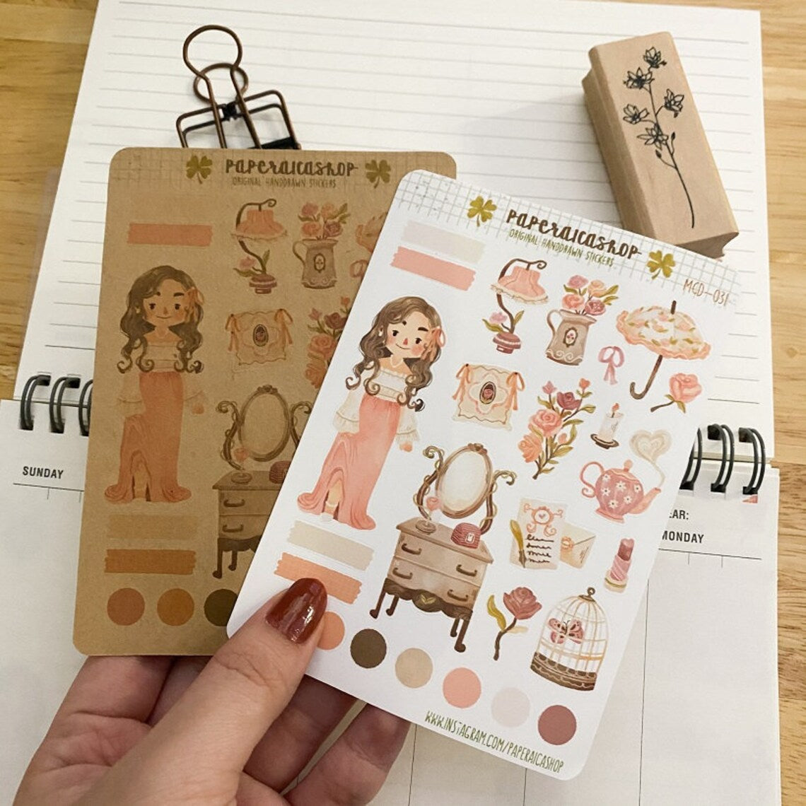PaperaicaShop Cute Dainty Girl Stickers