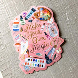 Adorn your laptop, notebook, car, or just about anything that might need a little extra beauty!

This die-cut, matte sticker measures 3 x 4″ and is printed at the highest quality!
Adorn your laptop, notebook, car, or just about anything that might need a little extra beauty!

This die-cut, matte sticker measures 3 x 4″ and is printed at the highest quality!

Lettering is in a metallic GOLD
Lettering is in a metallic GOLD