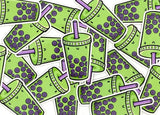 Minipegatina de té de burbujas Matcha 