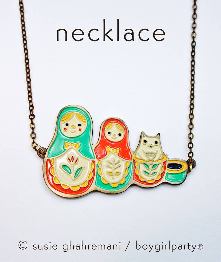 Matryoshka Nesting Doll Necklace