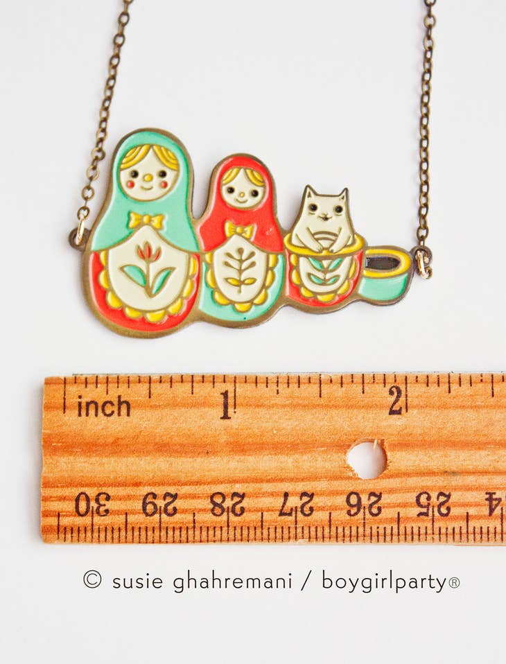 Matryoshka Nesting Doll Necklace