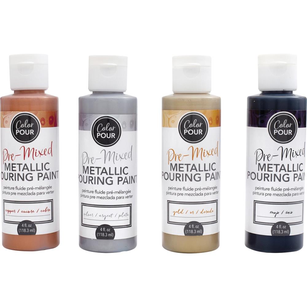50 % DE DESCUENTO: Kit de pintura premezclada Meteor Shower Color Pour, paquete de 4 