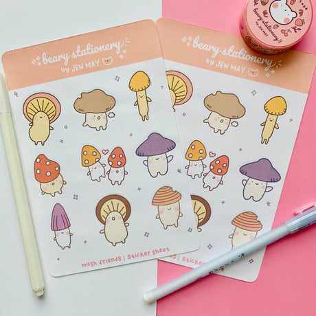 Mushroom Friends Sticker Sheet