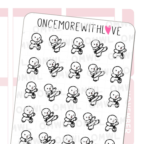 M707 Karate Munchkin Planner Stickers