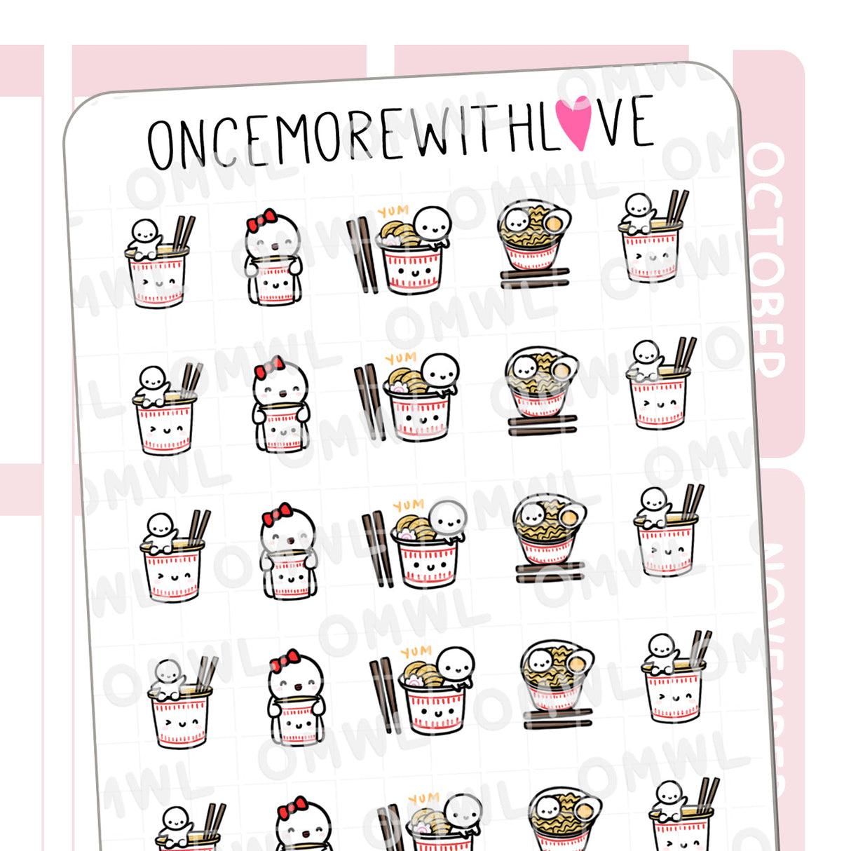 Once More With Love M1179 Instant Noodles Sticker