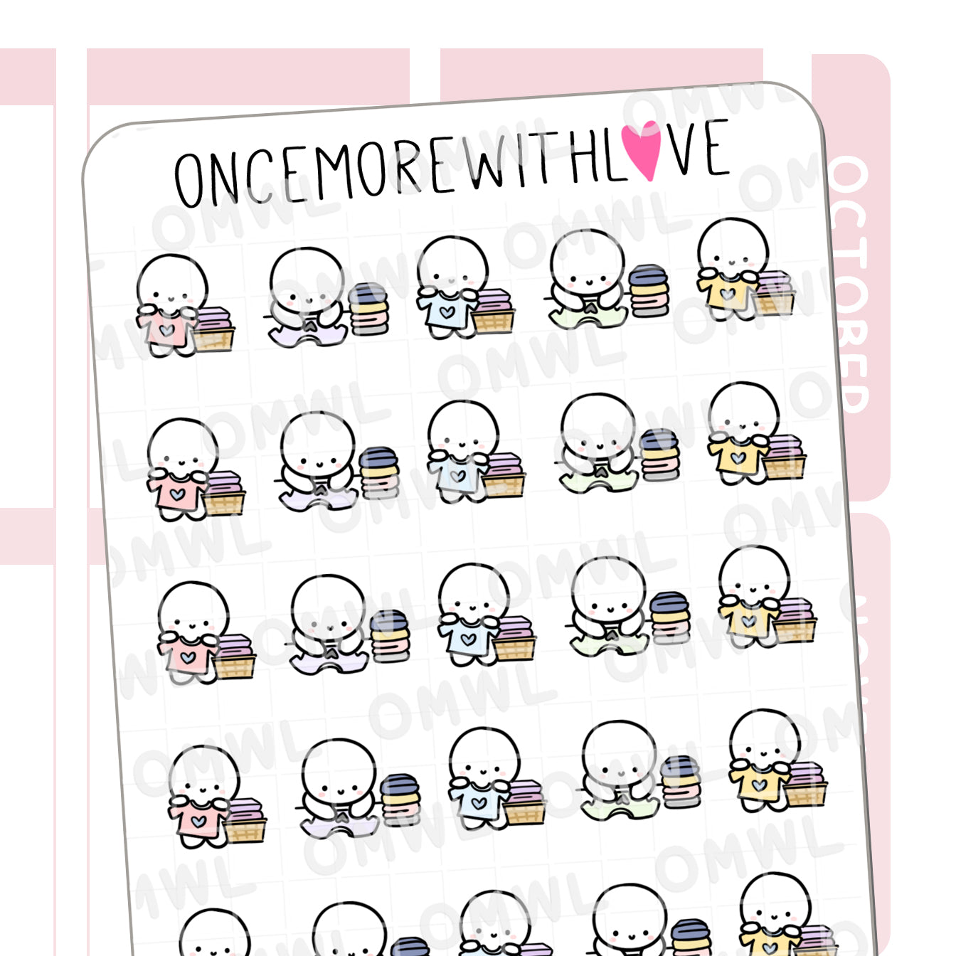 Once More With Love M1298 Fold Laundry Sticker