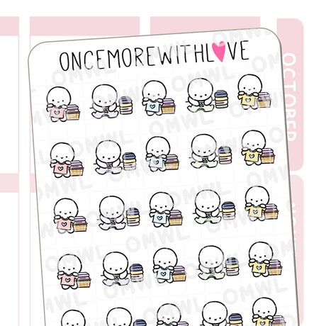 Once More With Love M1298 Fold Laundry Sticker