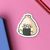 Pegatina de vinilo con forma de bola de masa de sushi onigiri