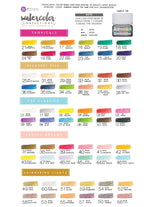 The artist grade, high quality and highly pigmented watercolor pans are sized perfectly for artists on the go. The professional grade paints provide bright, intense, smooth and long lasting colors that work beautifully for any art or mixed media project. The palette tins feature two convenient fold-out mixing areas.