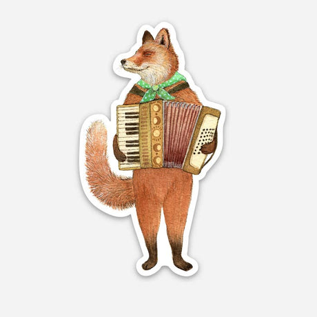 Fox Papa's Accordion Sticker