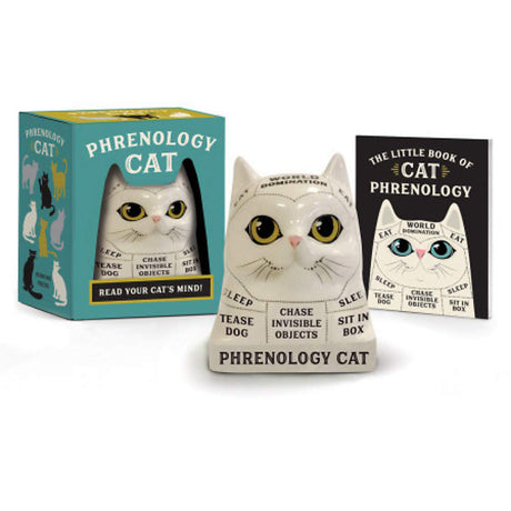 Read your cat’s mind with this adorable miniature phrenology bust!