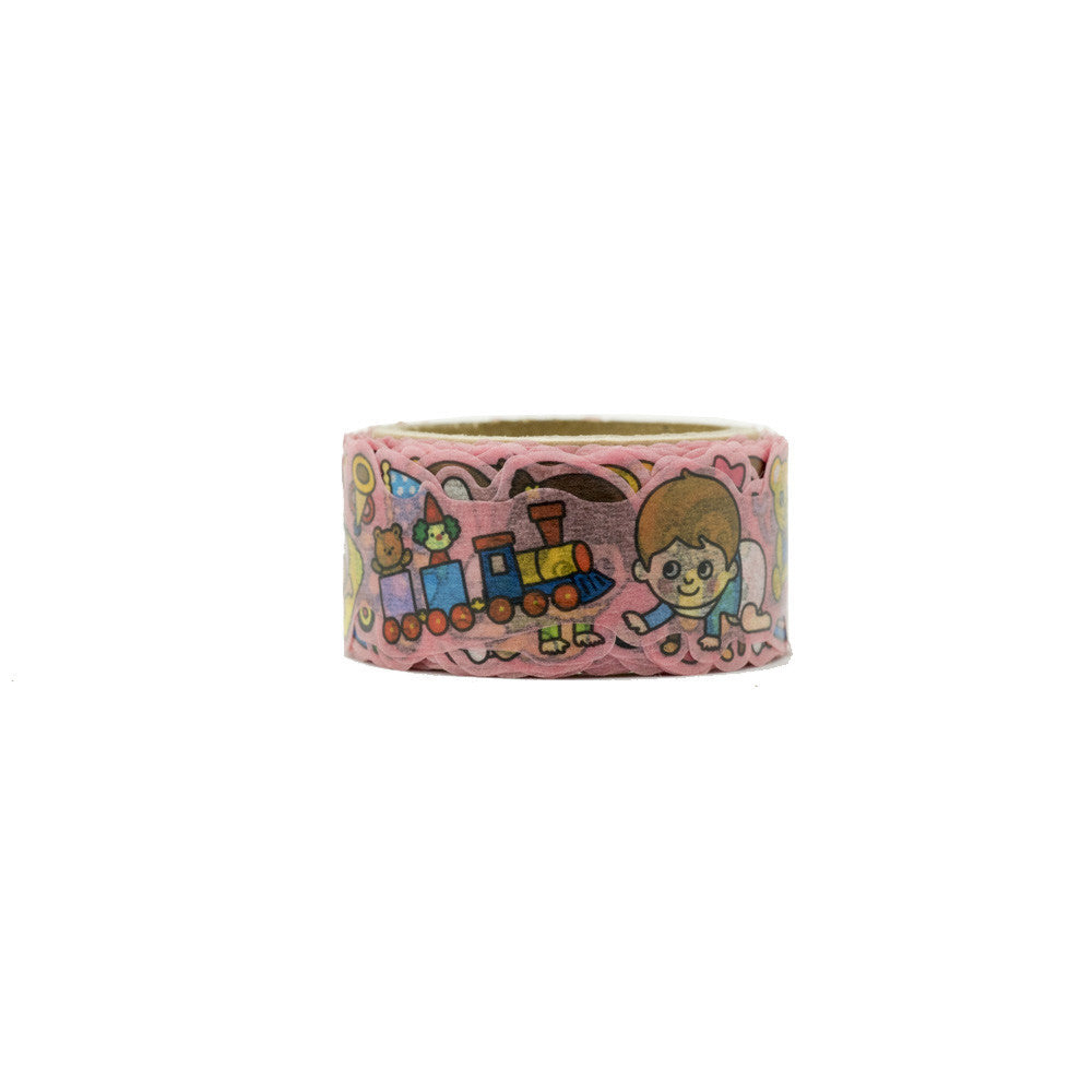Hello Baby Round Top Masking Tape • Tips Die-Cut Tape Character Series