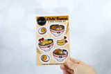 Hoja de pegatinas de ramen