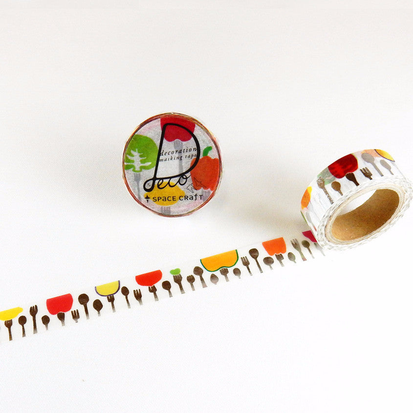Fork & Vegetable Washi Tape Space Craft