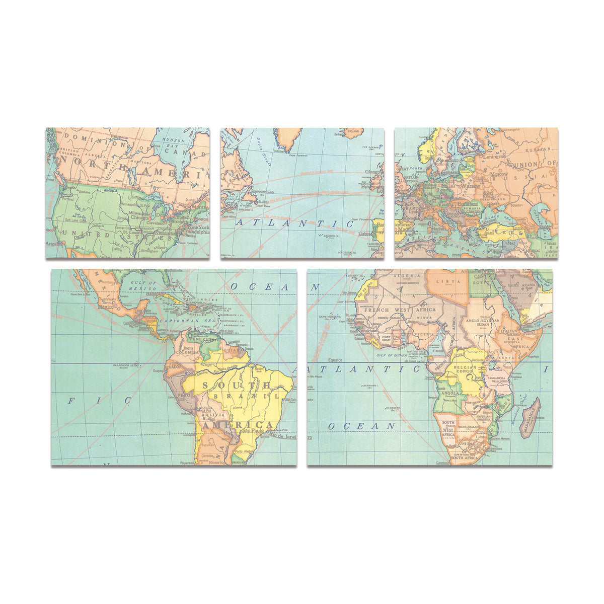 Notas adhesivas con forma de mapa Cavallini &amp; Co. (300 unidades)