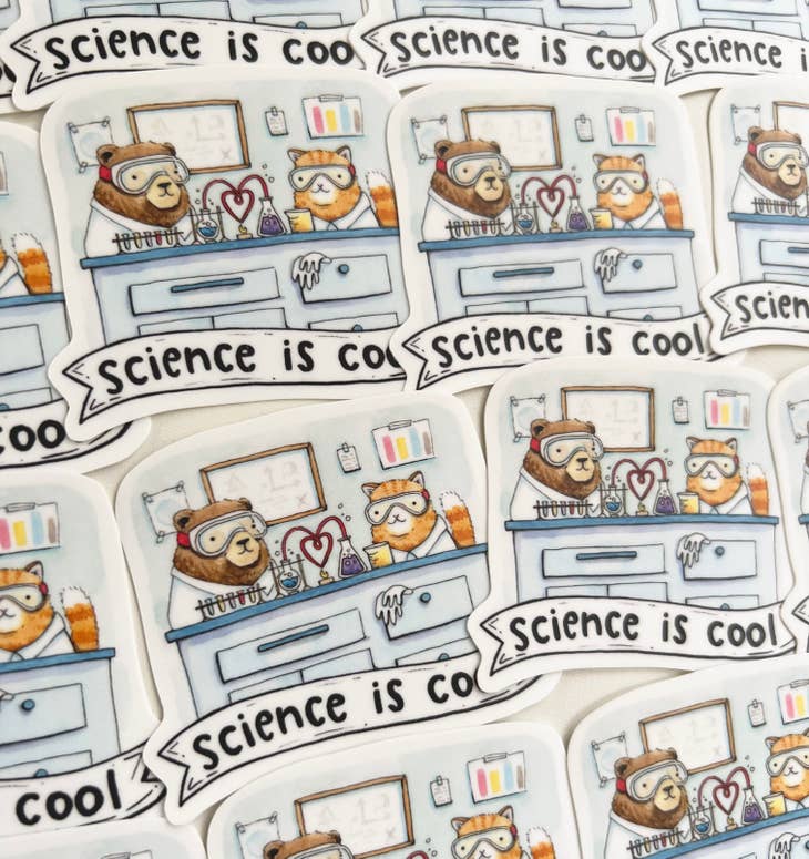 Pegatina La ciencia es genial