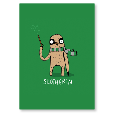 Inspired by Harry Potter Slytherin - Slotherin Postcard