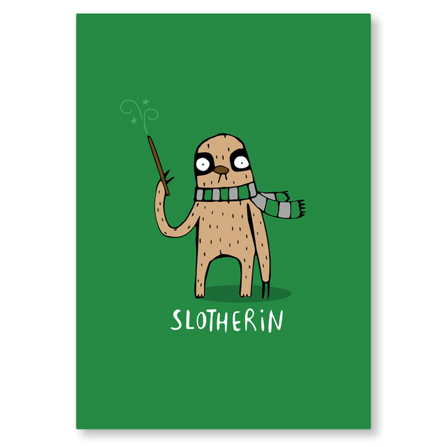 Inspired by Harry Potter Slytherin - Slotherin Postcard