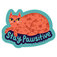 Stay Pawsitive Cat Sticker