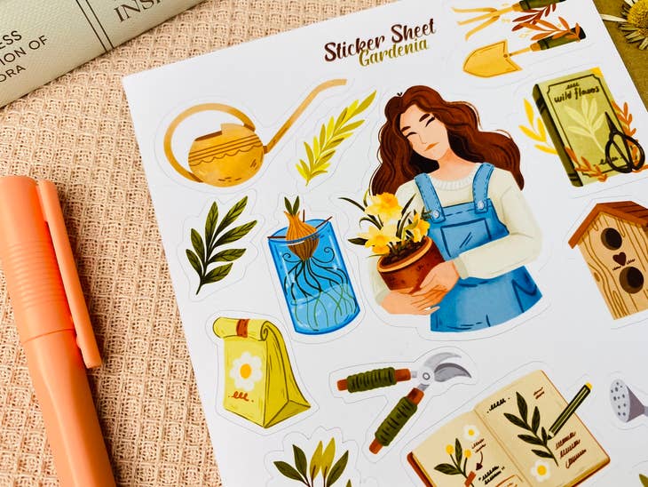 Gardenia Sticker Sheet