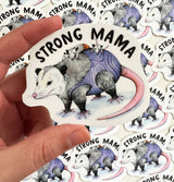 Pegatina de la mamá zarigüeya fuerte