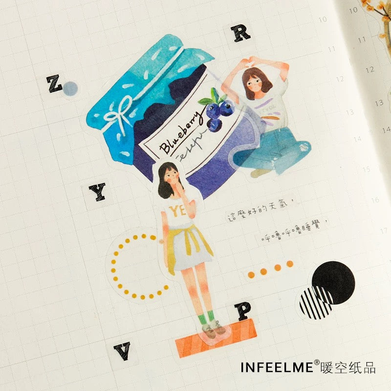 Fruit Jam Washi Flake Sticker (40 pieces)