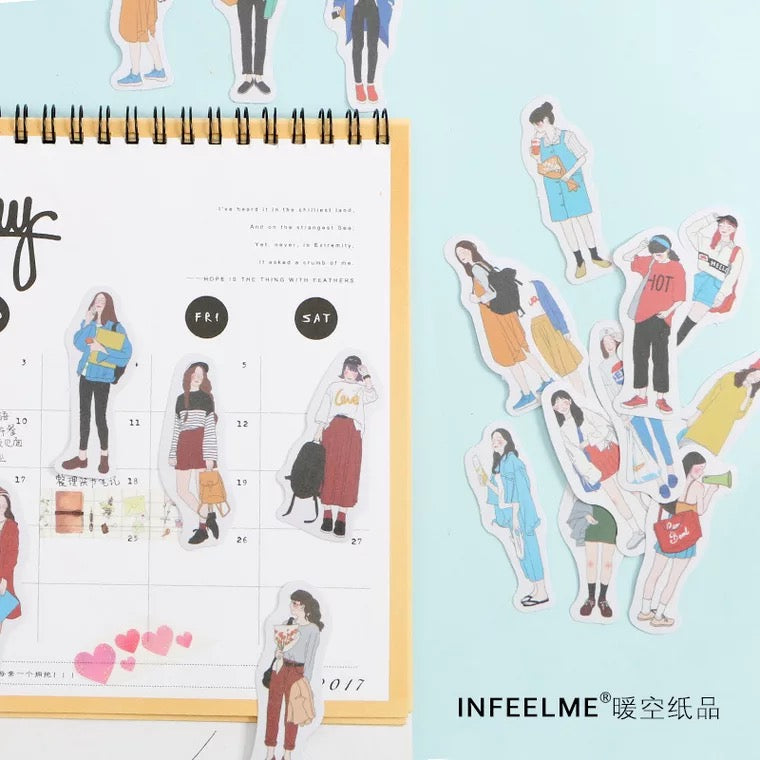 Freckle Girl Washi Flake Sticker
