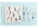 People Washi Flake Sticker