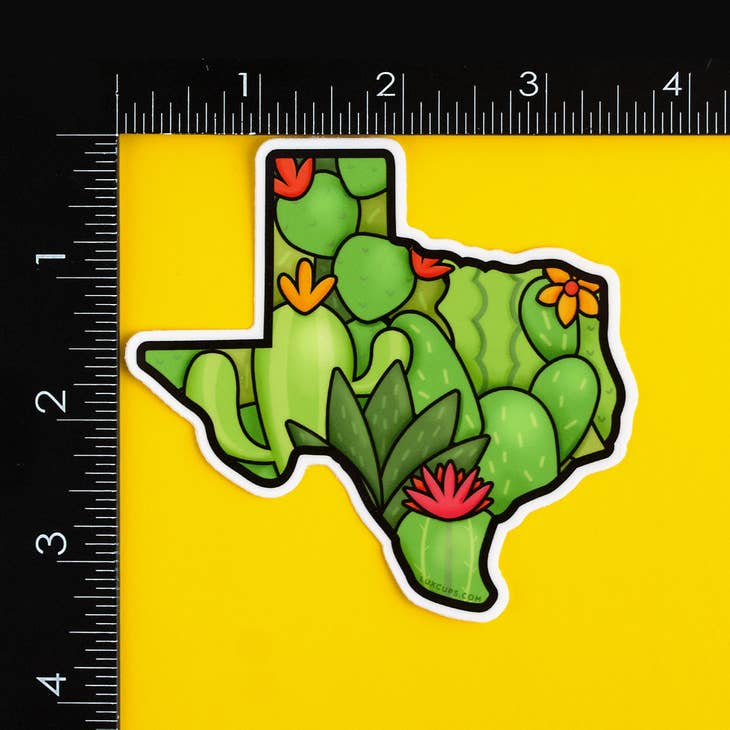 Pegatina de cactus de Texas