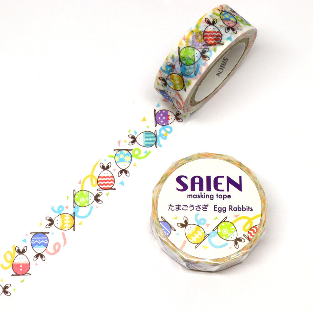 Cinta washi japonesa con forma de conejo de Pascua SAIEN