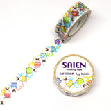 Cinta washi japonesa con forma de conejo de Pascua SAIEN