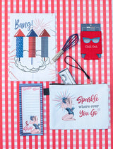 Libreta de notas vintage de estilo pin-up americano
