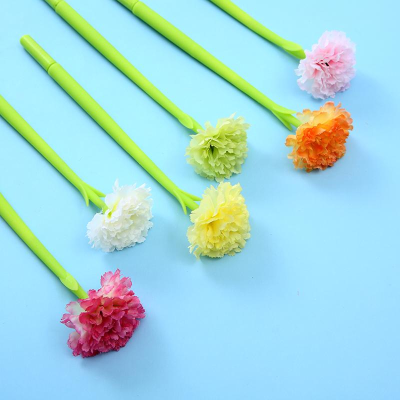 Carnation Flower Gel Pen Black Ink