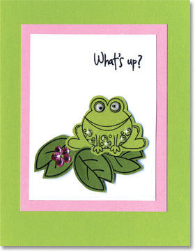 Homework Frog Rubber Stamp
