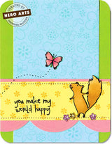 Homework Frog Rubber Stamp