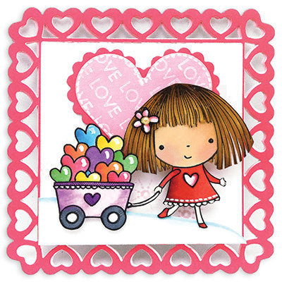 Scooter Mimi Rubber Stamp