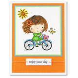 Scooter Mimi Rubber Stamp