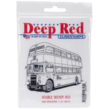 Double Decker Bus Deep Red Cling Stamp