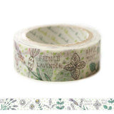 Cinta washi con motivos de jardín de hierbas 