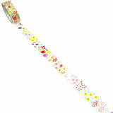 Cinta washi con motivos de jardín de flores de primavera 