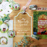 Cinta washi con motivos de jardín de flores de primavera 