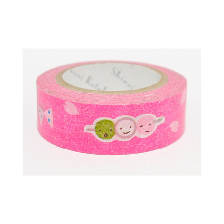 Cinta washi con forma de bola de masa hervida y dulces de primavera • Diseño de Shinzi Katoh 