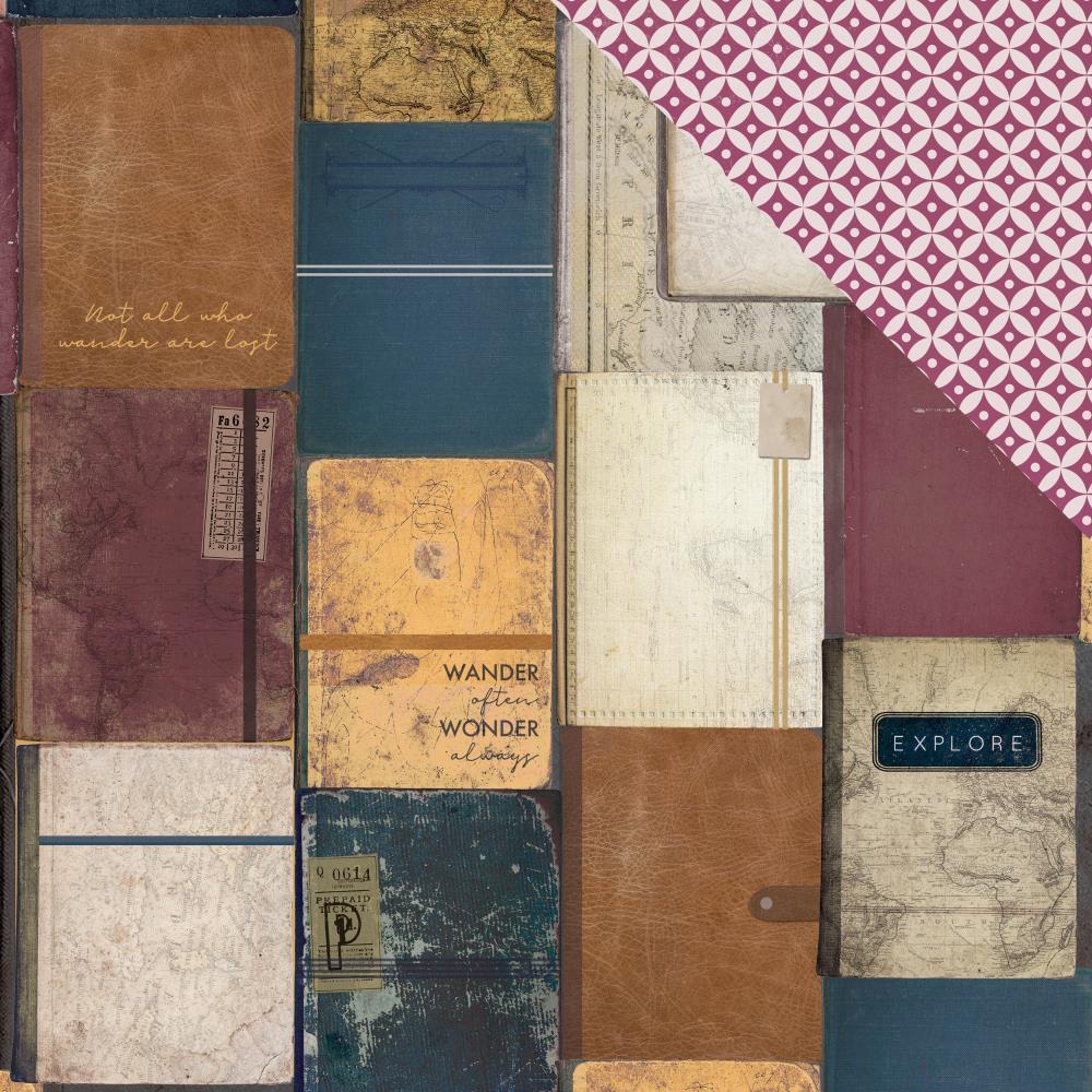 Paquete de papel Journey Kaisercraft de 12" x 12", 12 unidades 
